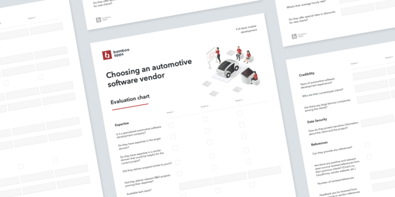 vendor evaluation chart