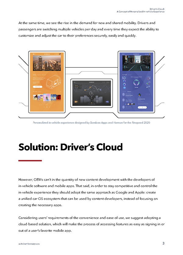 Driver's Cloud: a Concept of Personalized In-Vehicle Experience | Page 1