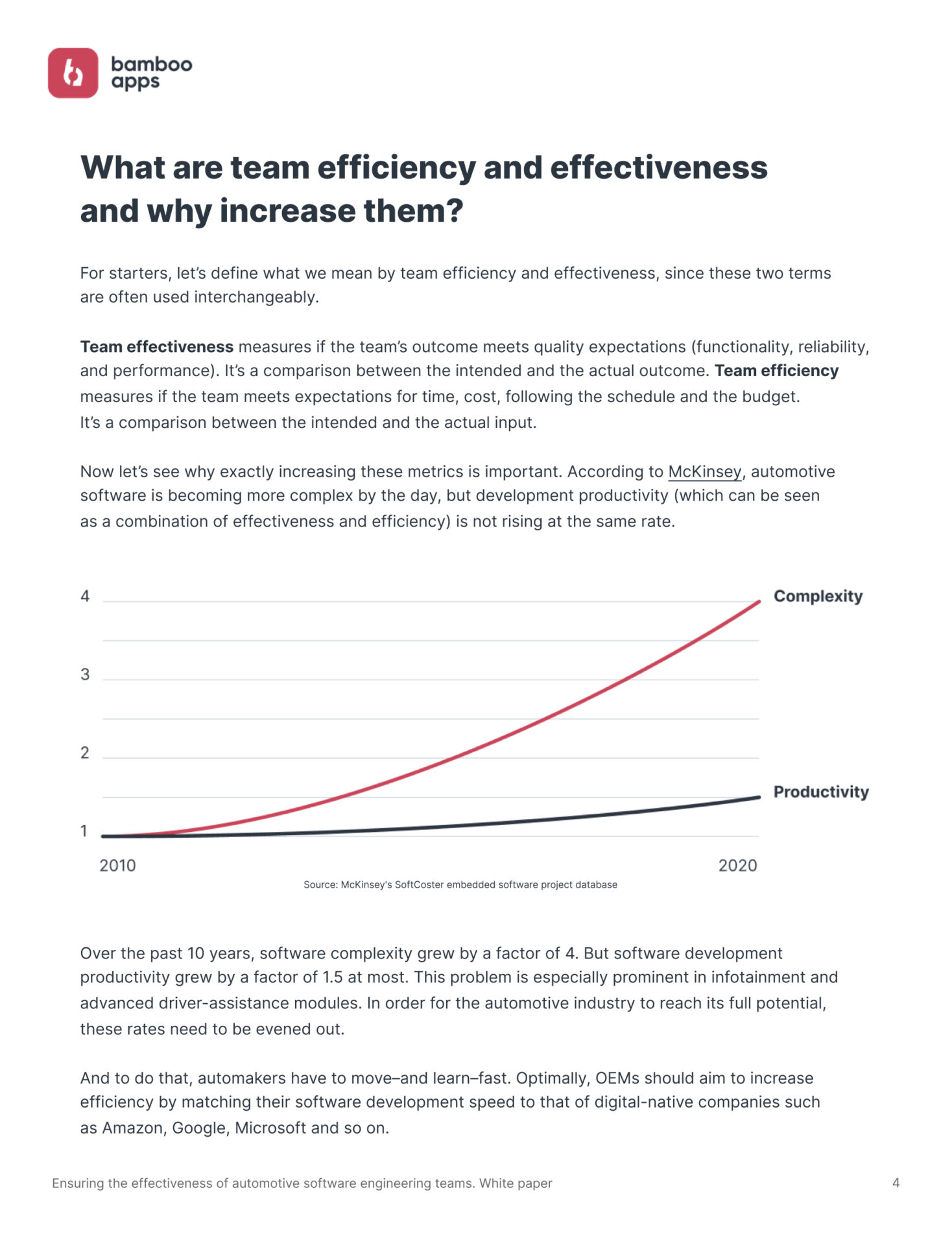 The effectiveness of automotive software engineering teams | What are team efficiency and effectiveness and why increase them