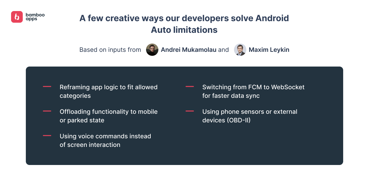 How our developers solve Android Auto limitations