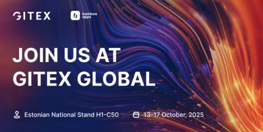 Banner: "Bamboo Apps at GITEX Global 2025 — Join us at the Estonian National Stand H1-C50, 13–17 October, 2025.”