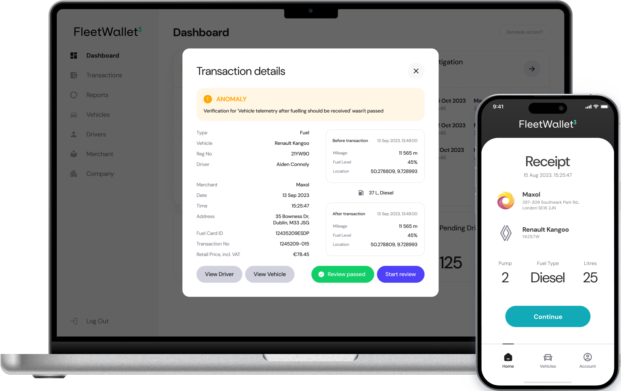 Transaction details Fleet Wallet Transaction details Fleet Wallet