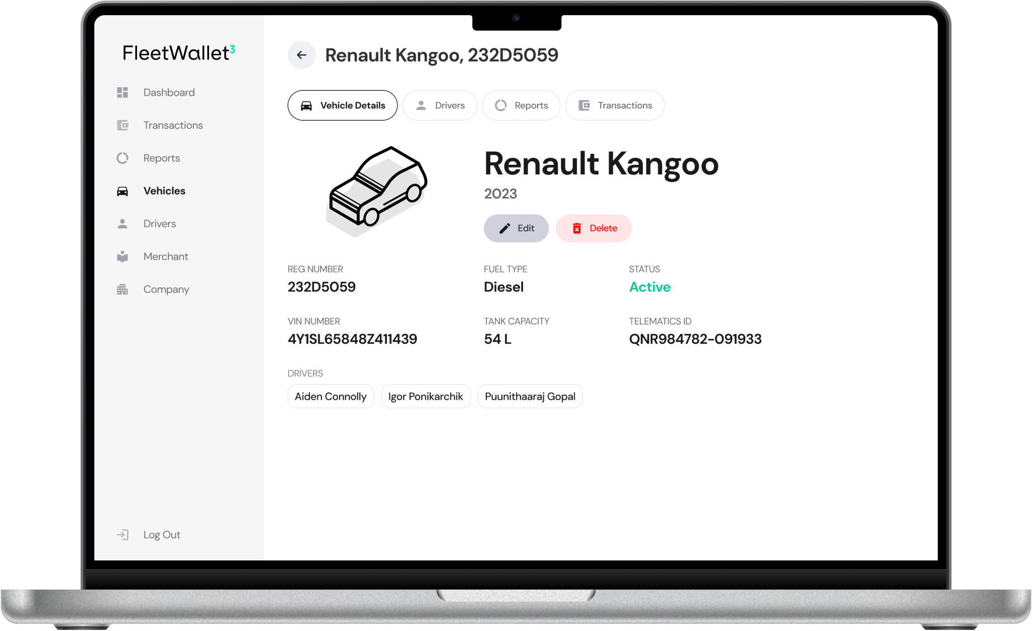 Vehicle details